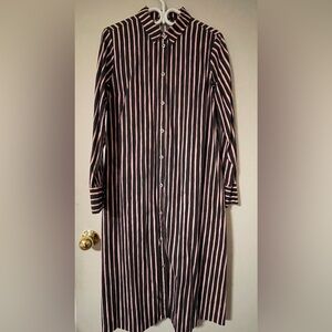 Marimekko Shirt Dress size 38 in Navy & Light pink stripes WITH pockets